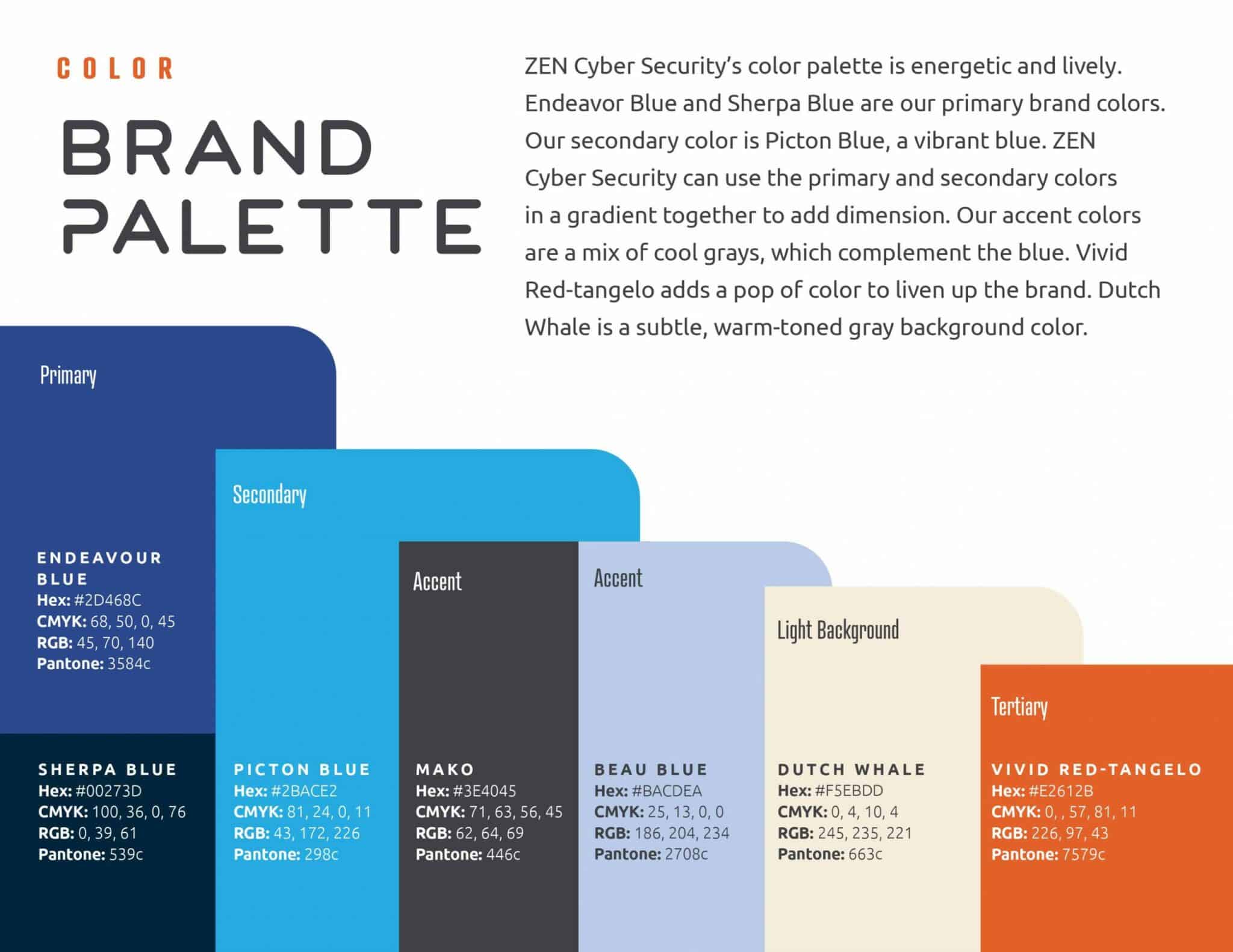 Zen Cyber Security Brand Guide - Brand Palette