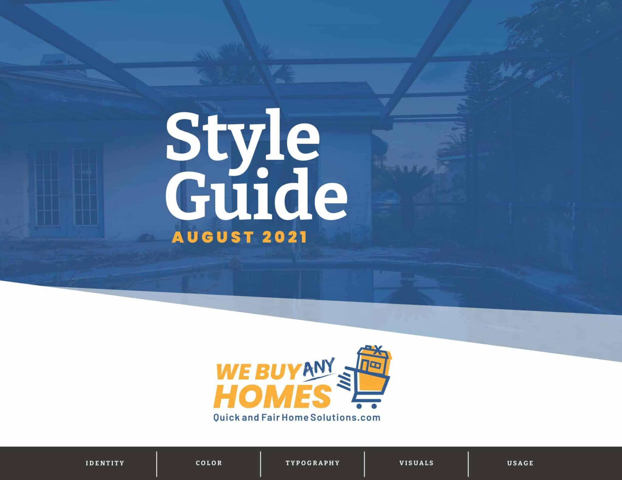 We Buy Any Homes Brand Guide - Cover