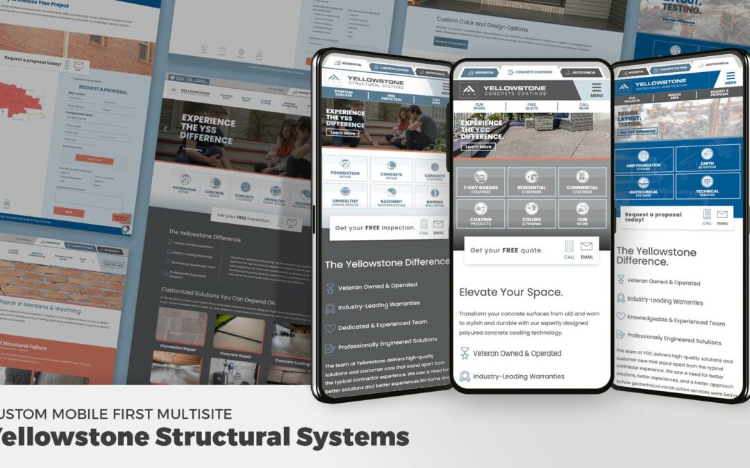 Yellowstone Structural Systems Custom Mobile First Website
